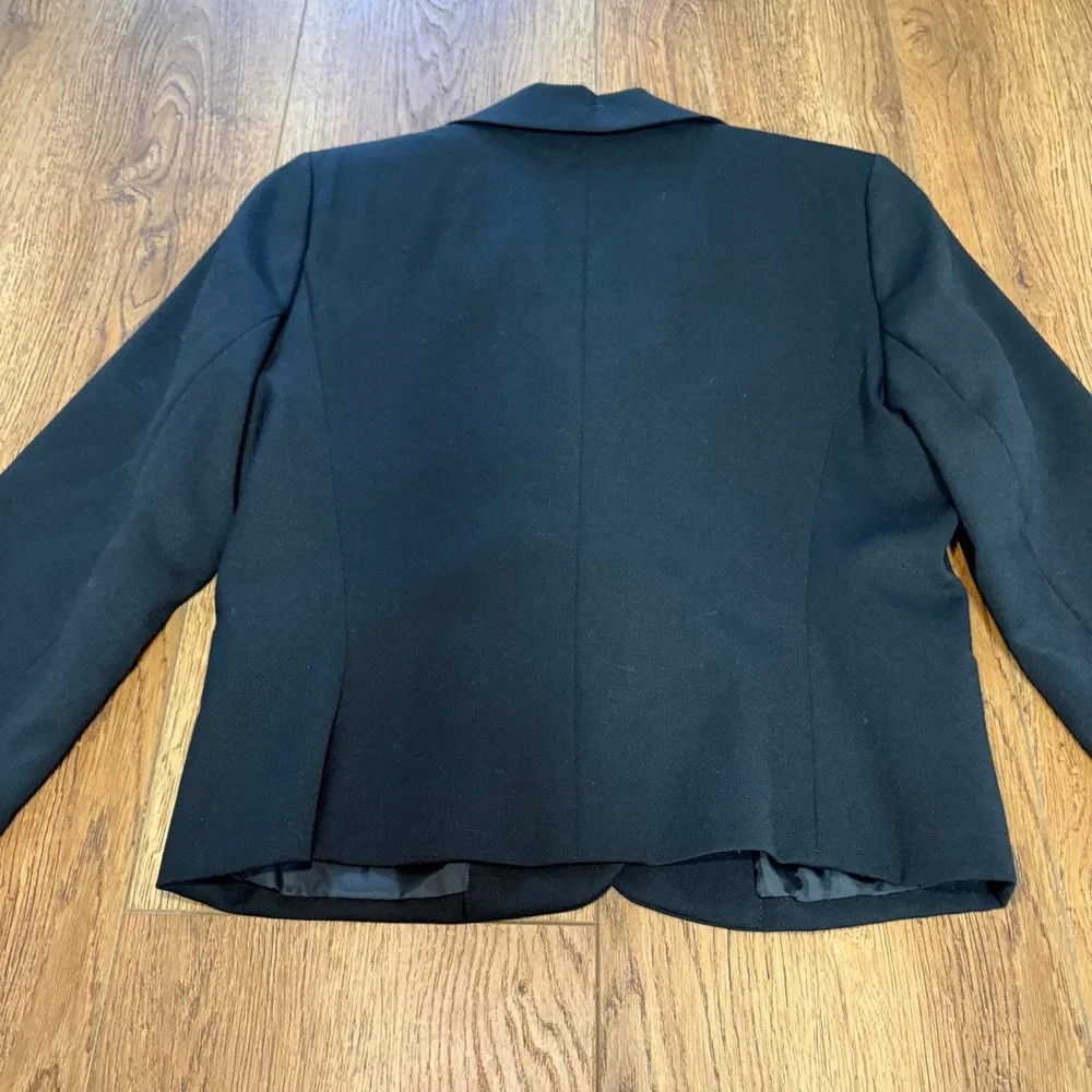 Bern & Mort Black Wool Blazer Womens 8 Capsule Quiet Luxury Old‎ Money Jacket
